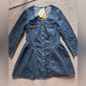 ✨NWT✨ H&M Flared Skirt Denim Dress